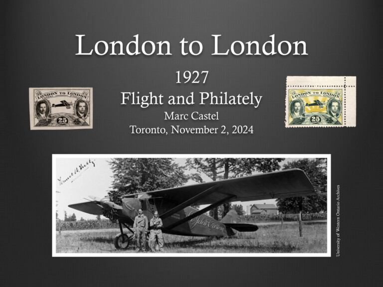 London to London 1927 Flight and Philately